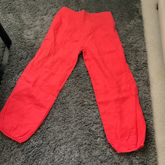 Cropped 100% linen pants - Picture 8 of 9